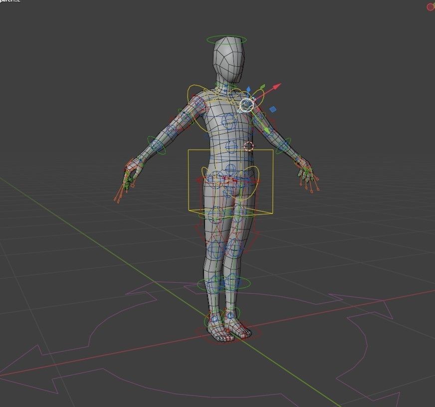 Base Man Rig Free low-poly 3D model_1