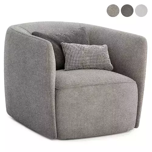 santa monica arm chair 3D model 3