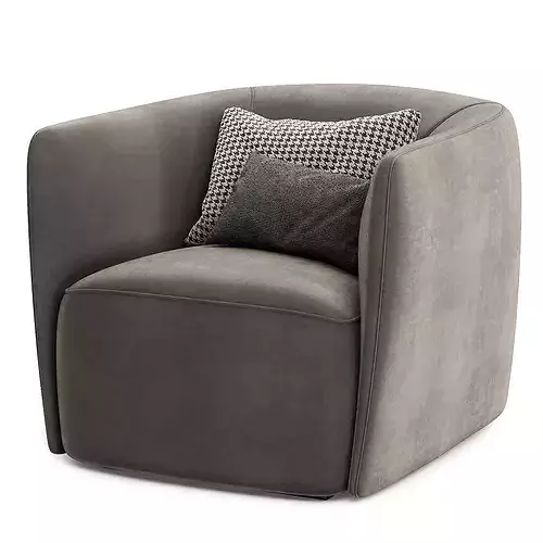 santa monica arm chair 3D model 5