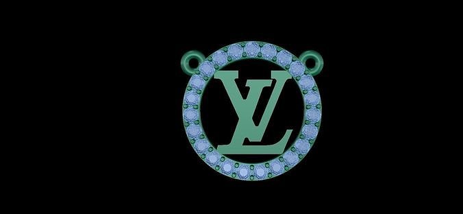 pendant louis vu logo 3D print model