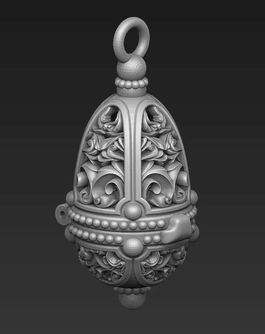 Pendant with hiding place 3D print model_0
