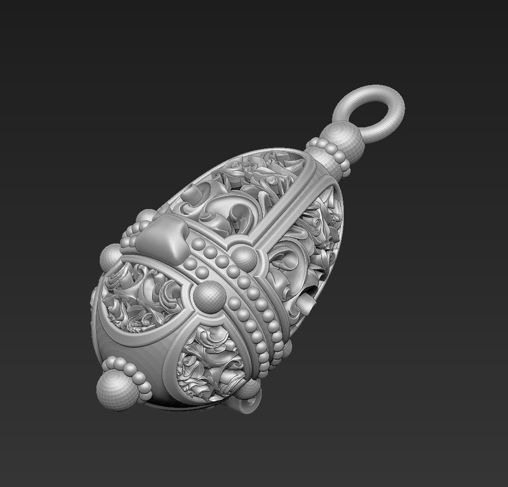 Pendant with hiding place 3D print model_2