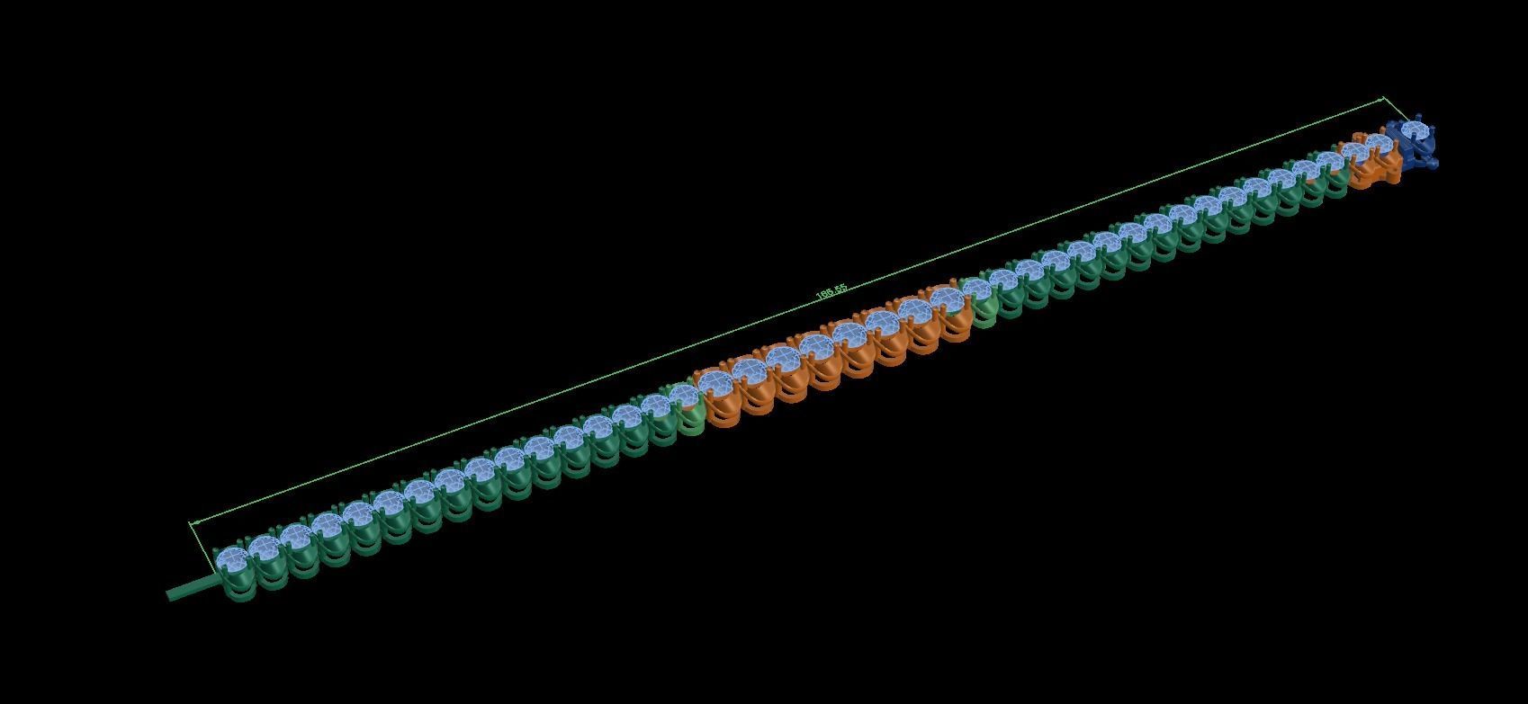 bracelets length of metal rod 3D print model_1