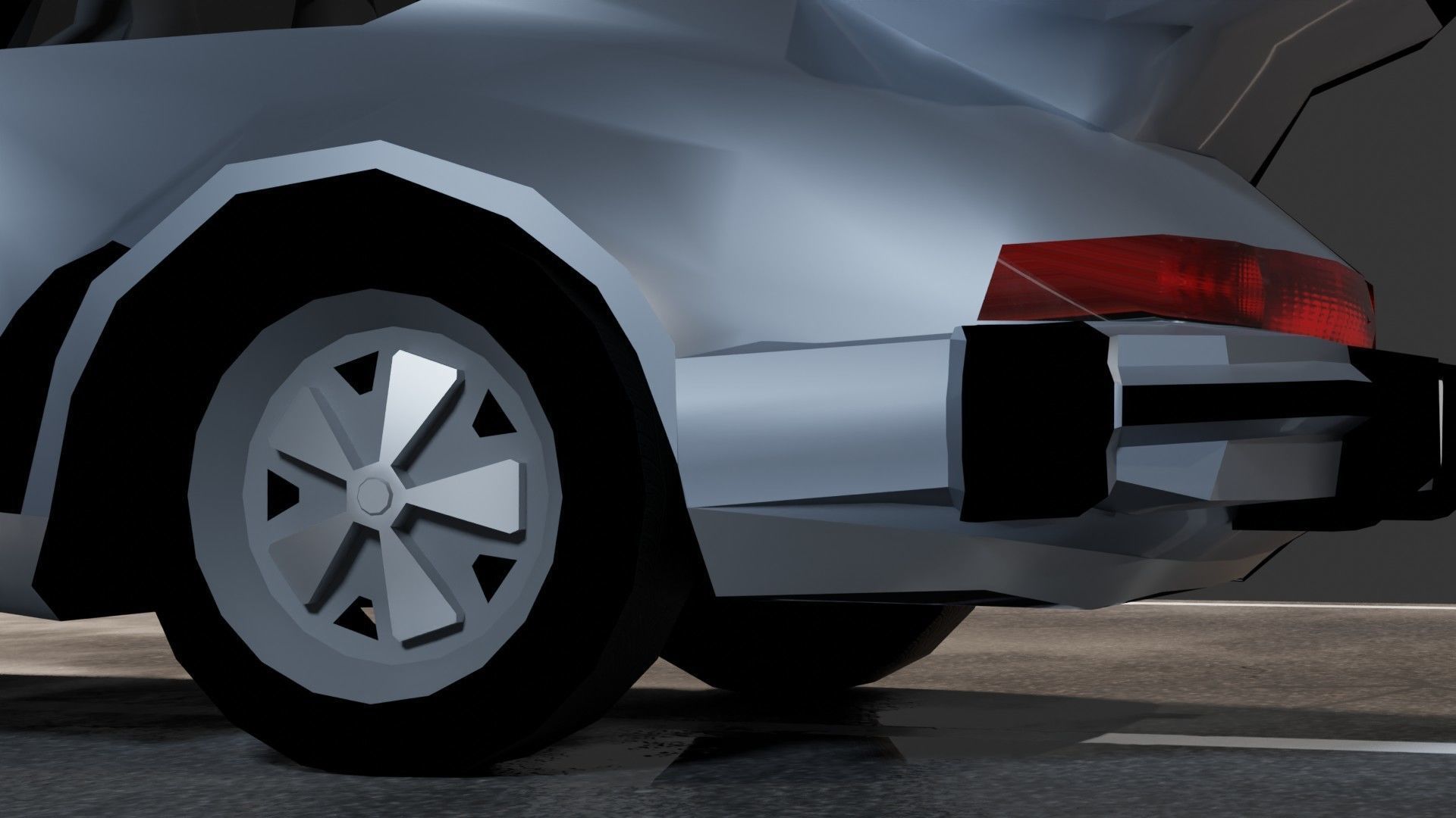 Porsche 911 2nd gen Low-poly 3D model_9