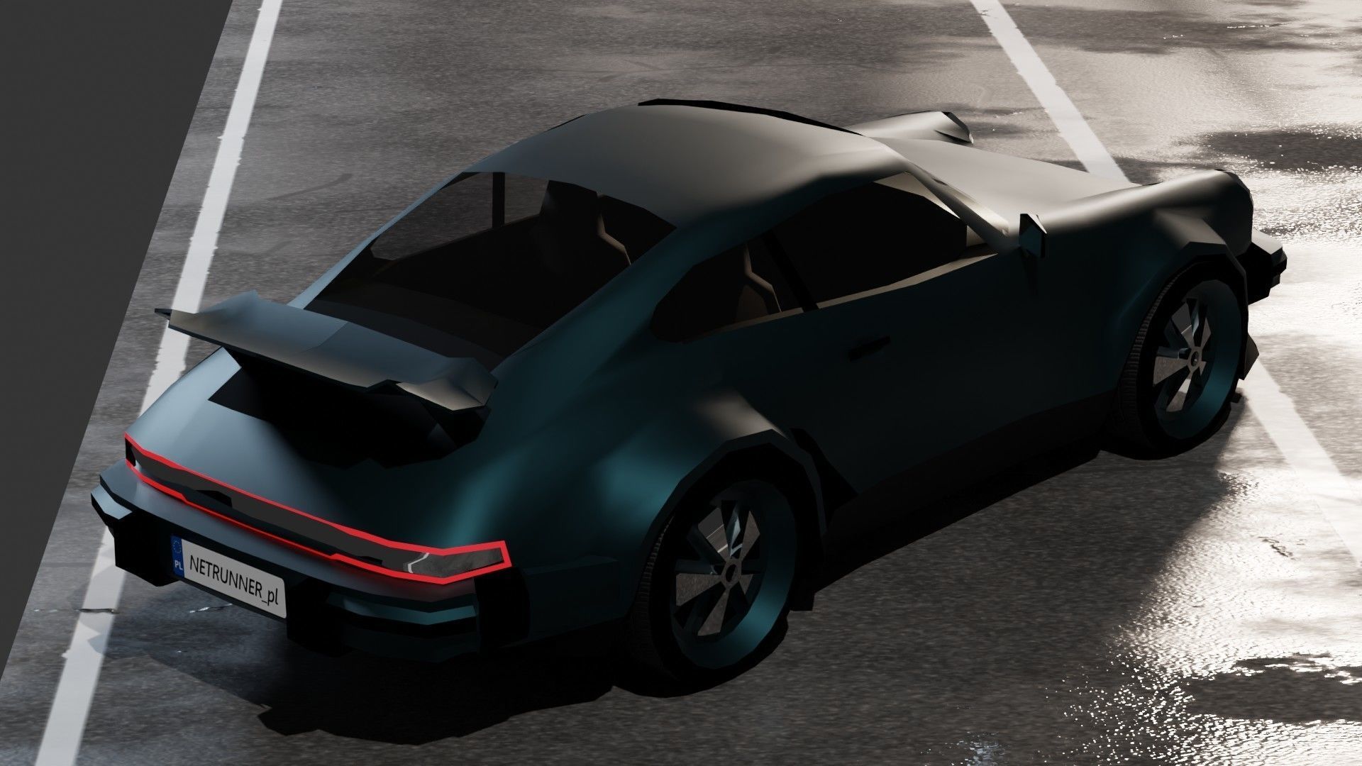 Porsche 911 2nd gen Low-poly 3D model_13