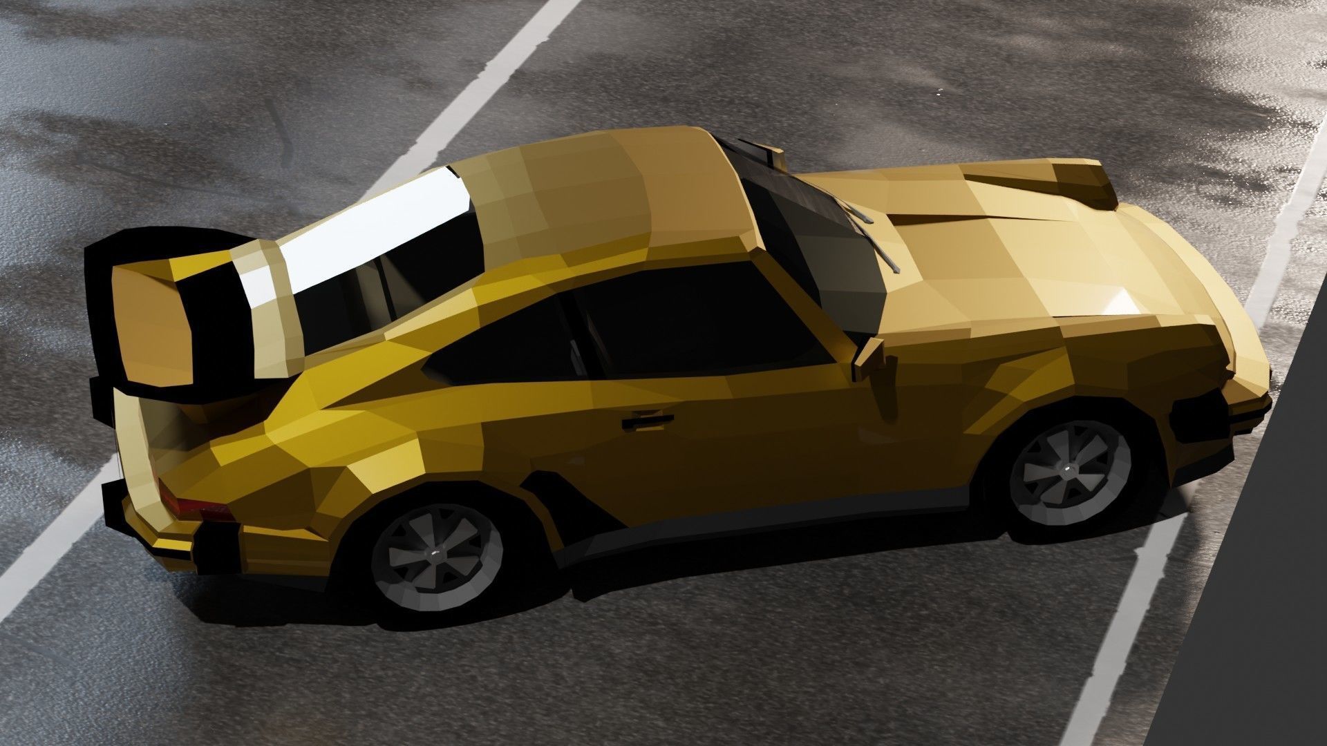 Porsche 911 2nd gen Low-poly 3D model_11