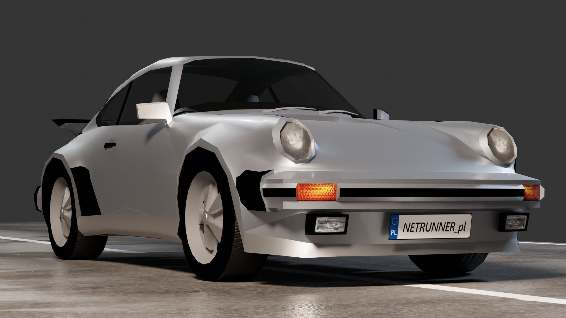 Porsche 911 2nd gen Low-poly 3D model_4