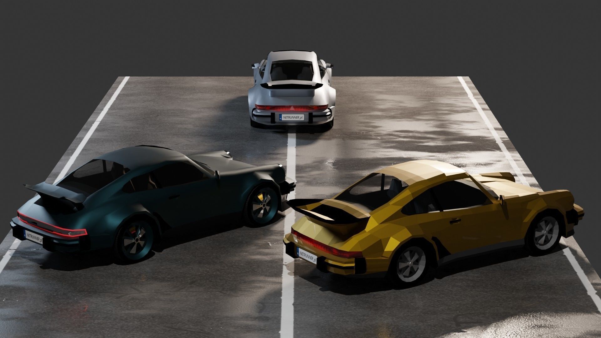 Porsche 911 2nd gen Low-poly 3D model_15