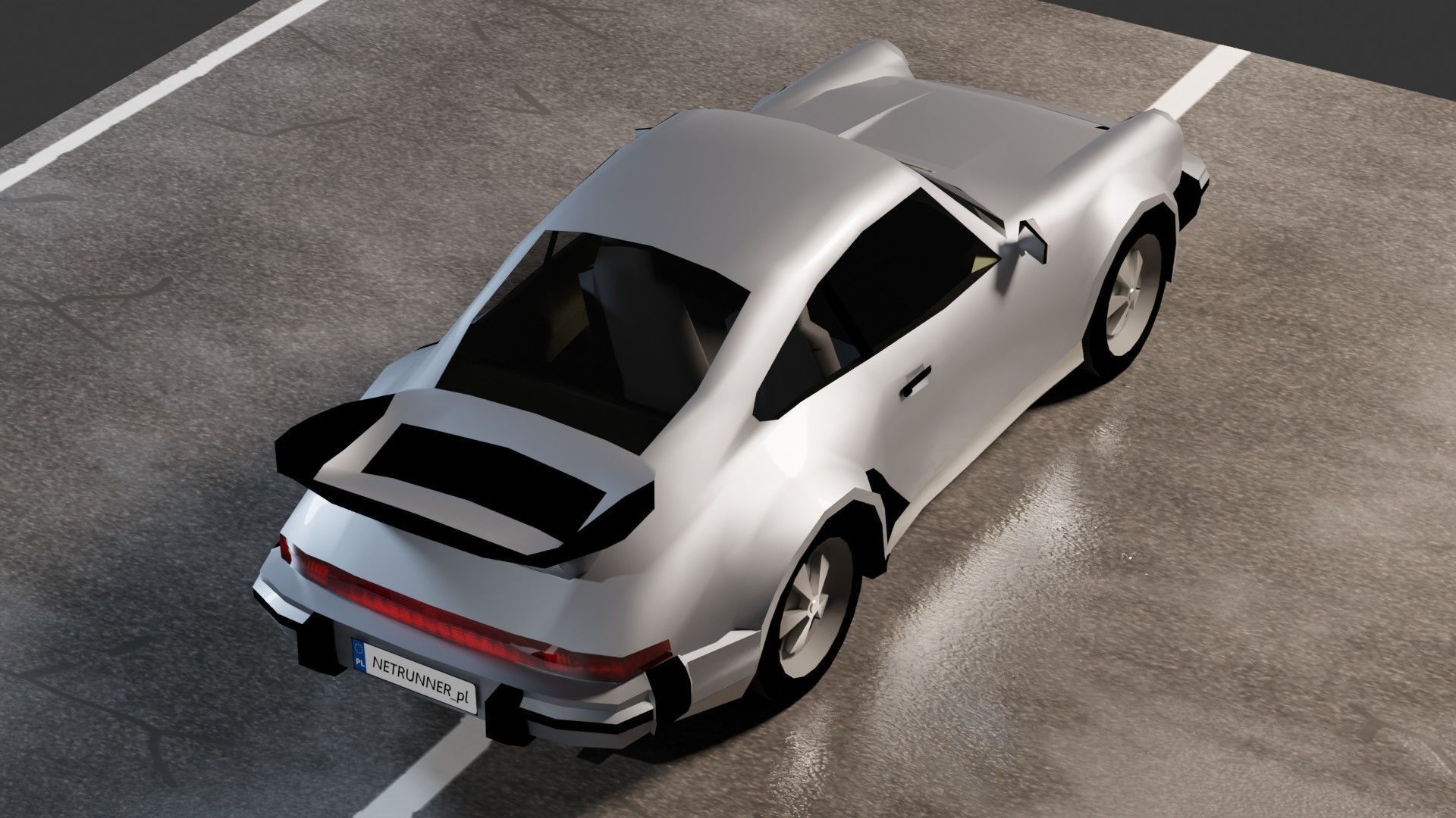 Porsche 911 2nd gen Low-poly 3D model_5