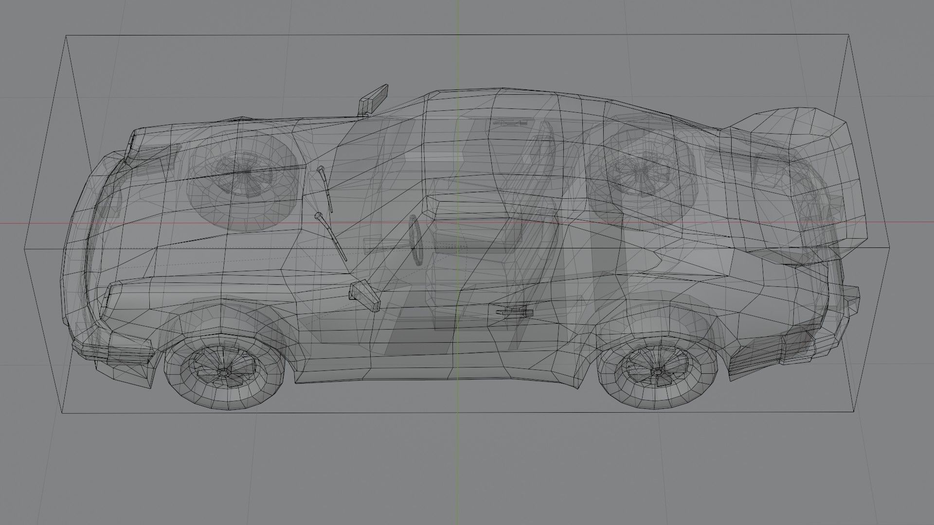 Porsche 911 2nd gen Low-poly 3D model_3