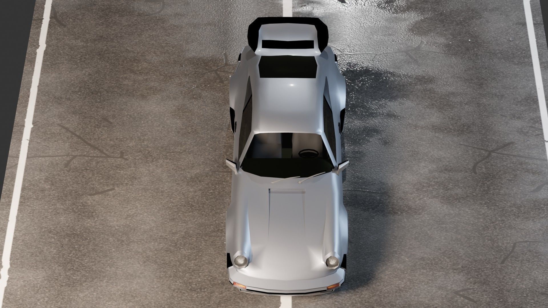 Porsche 911 2nd gen Low-poly 3D model_7