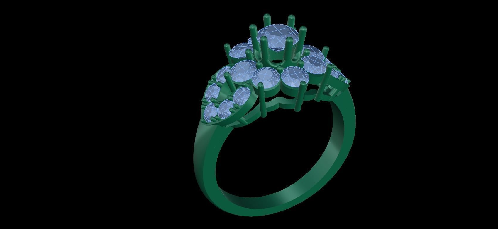  diamond ring  3D print model_1