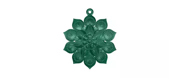pendant emerald flower