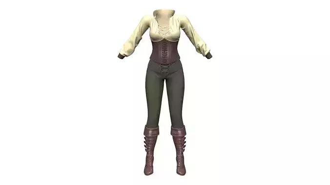 Pathfinding Elf Full Outfit Boots Pants Top