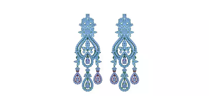 erring rhinestone drop earrings