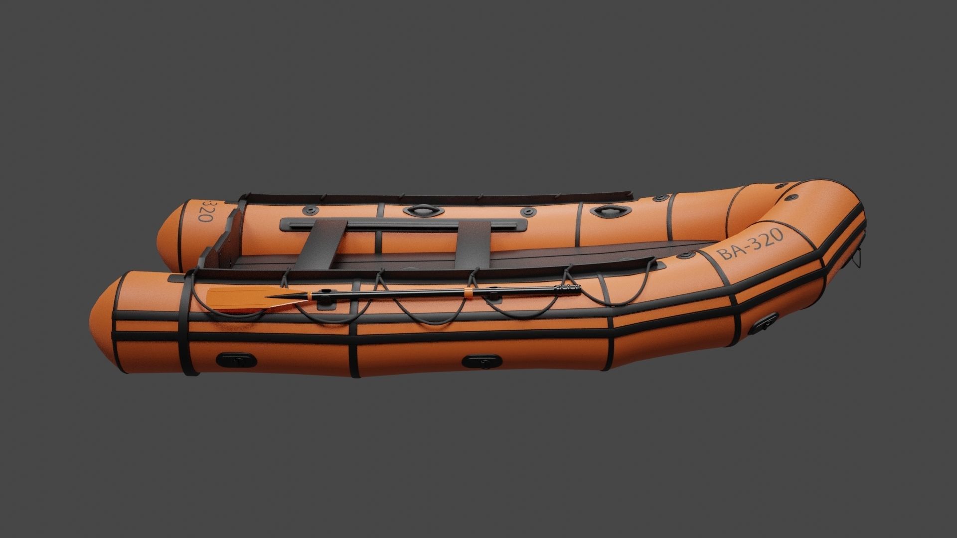Inflatable Boat - Lifeboat 3D model_4
