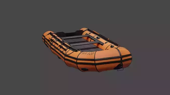 Inflatable Boat - Lifeboat 3D model