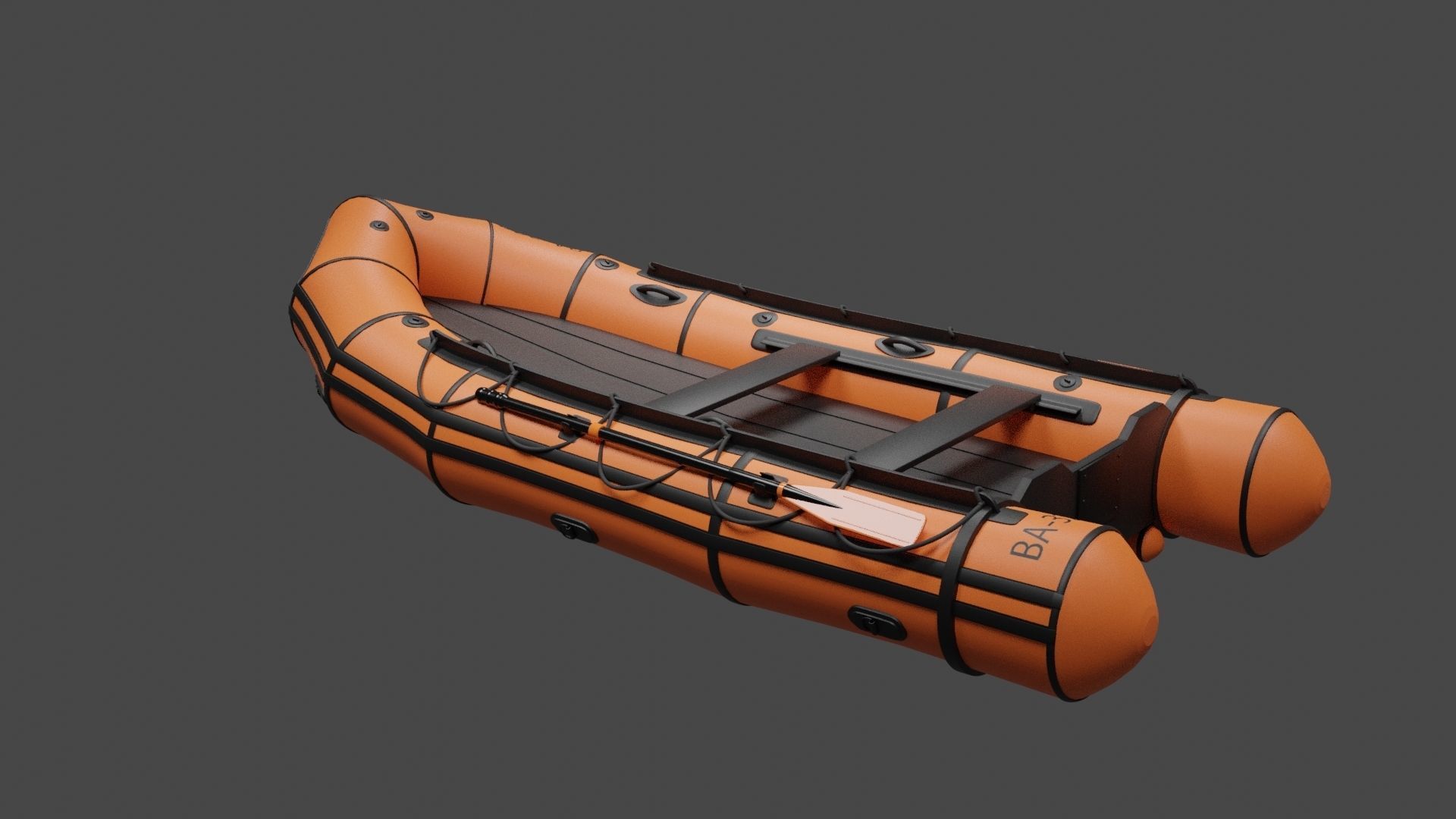 Inflatable Boat - Lifeboat 3D model_2