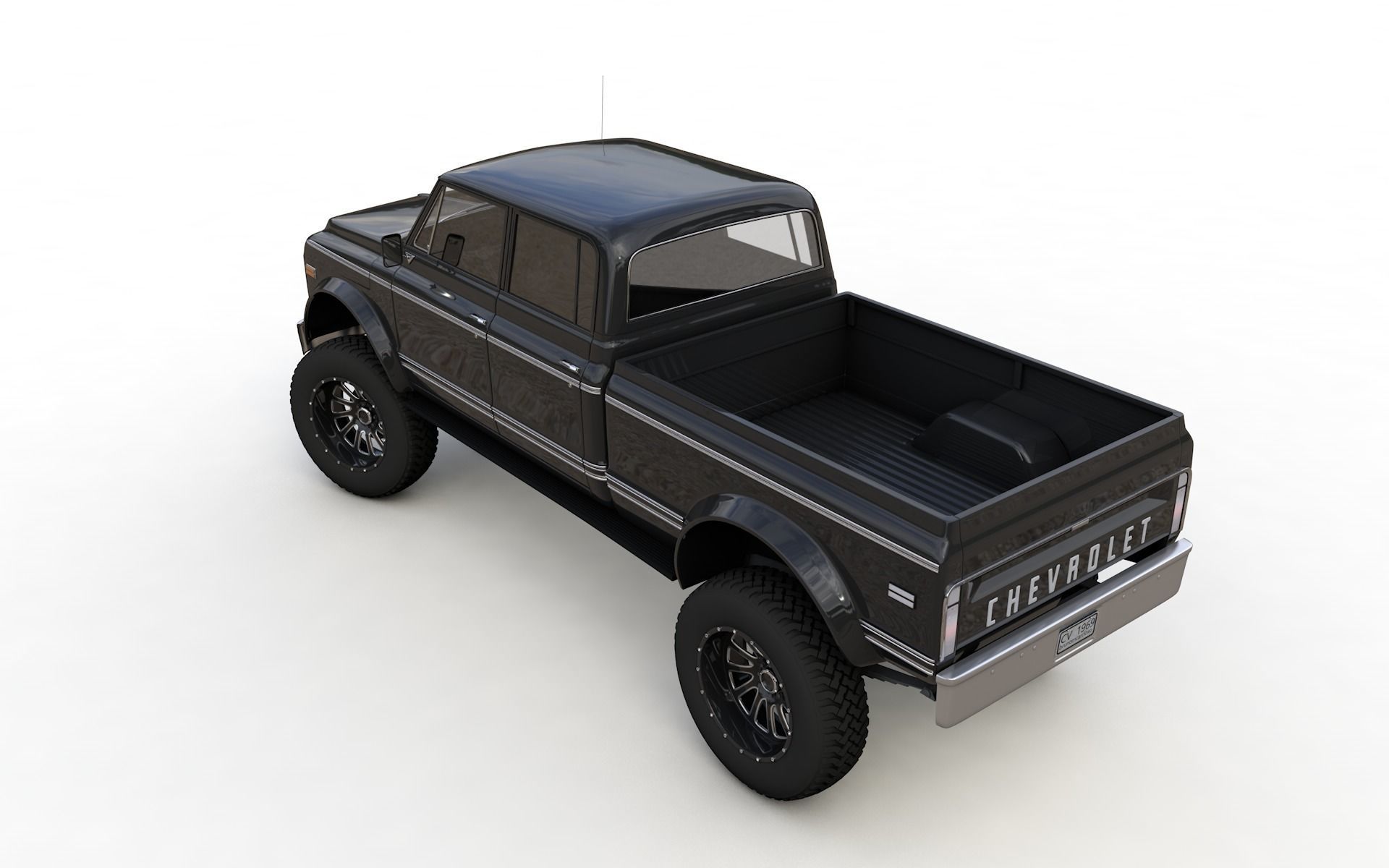 Chevy C40 Custom Pickup Truck 1969 3D model_7