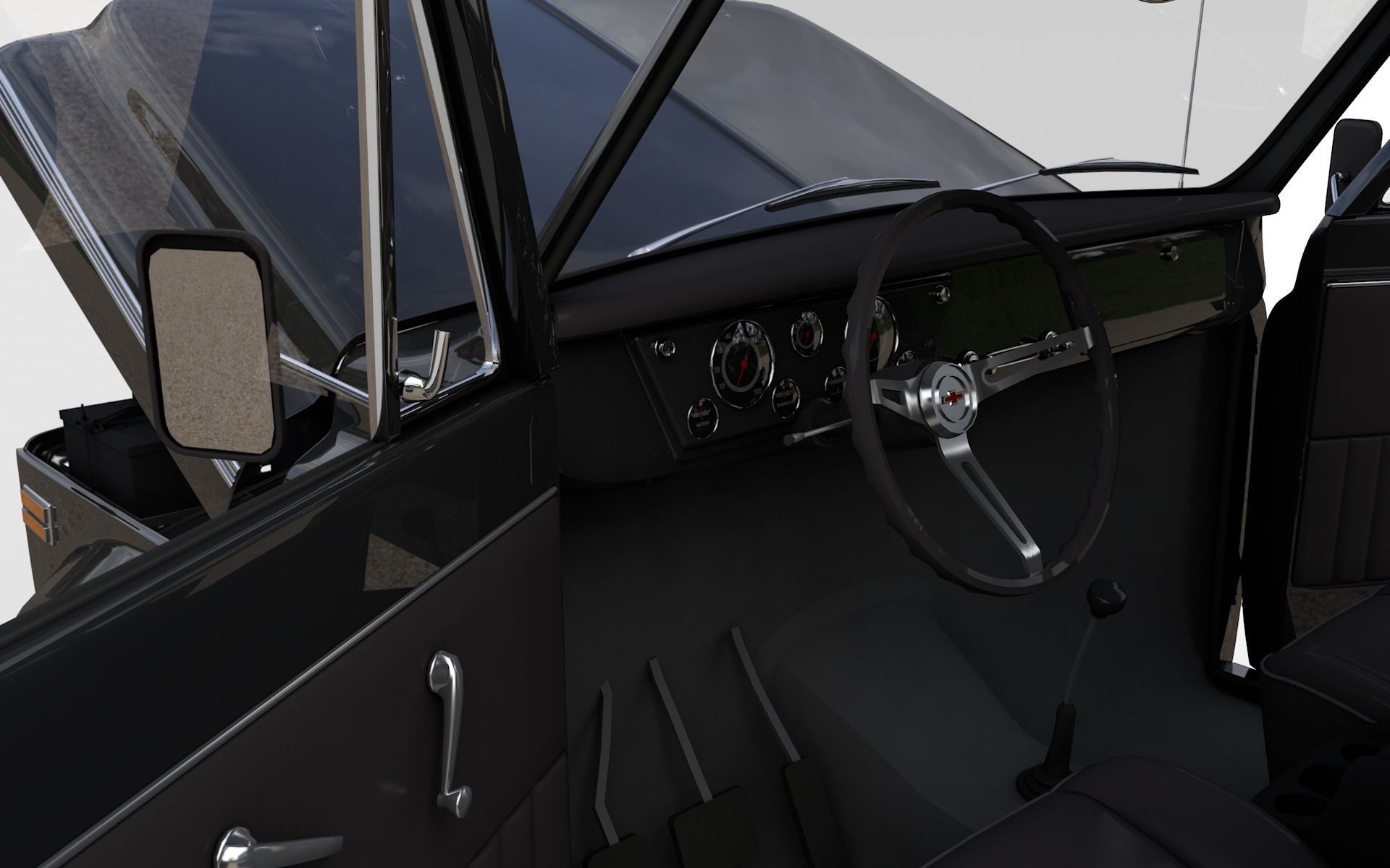 Chevy C40 Custom Pickup Truck 1969 3D model_15