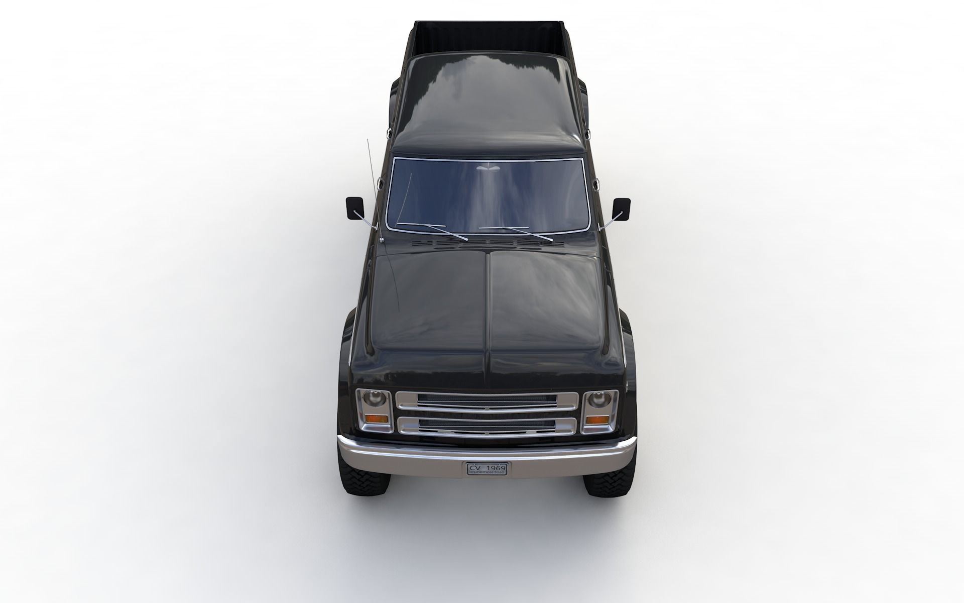 Chevy C40 Custom Pickup Truck 1969 3D model_11