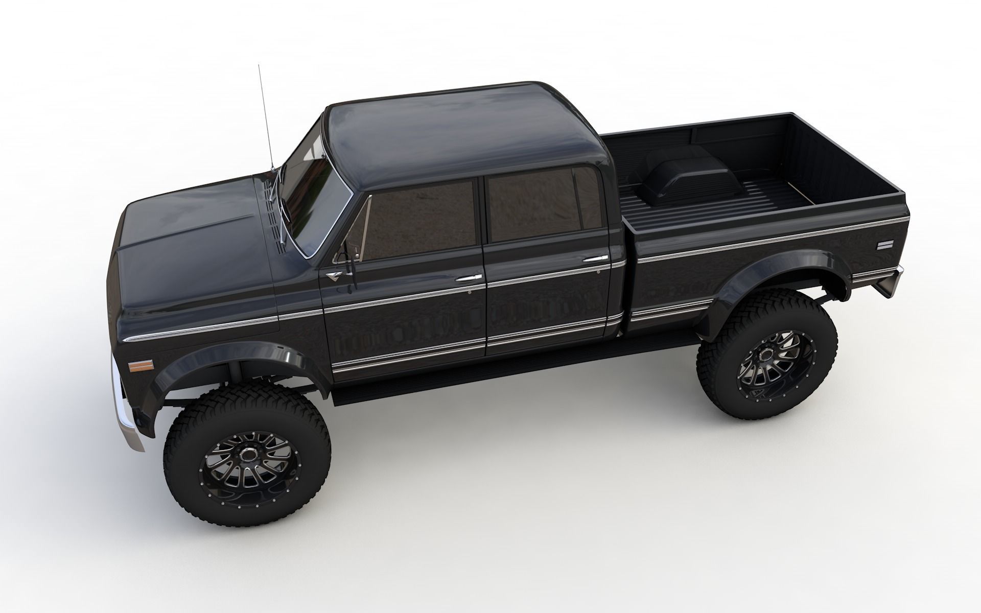 Chevy C40 Custom Pickup Truck 1969 3D model_5