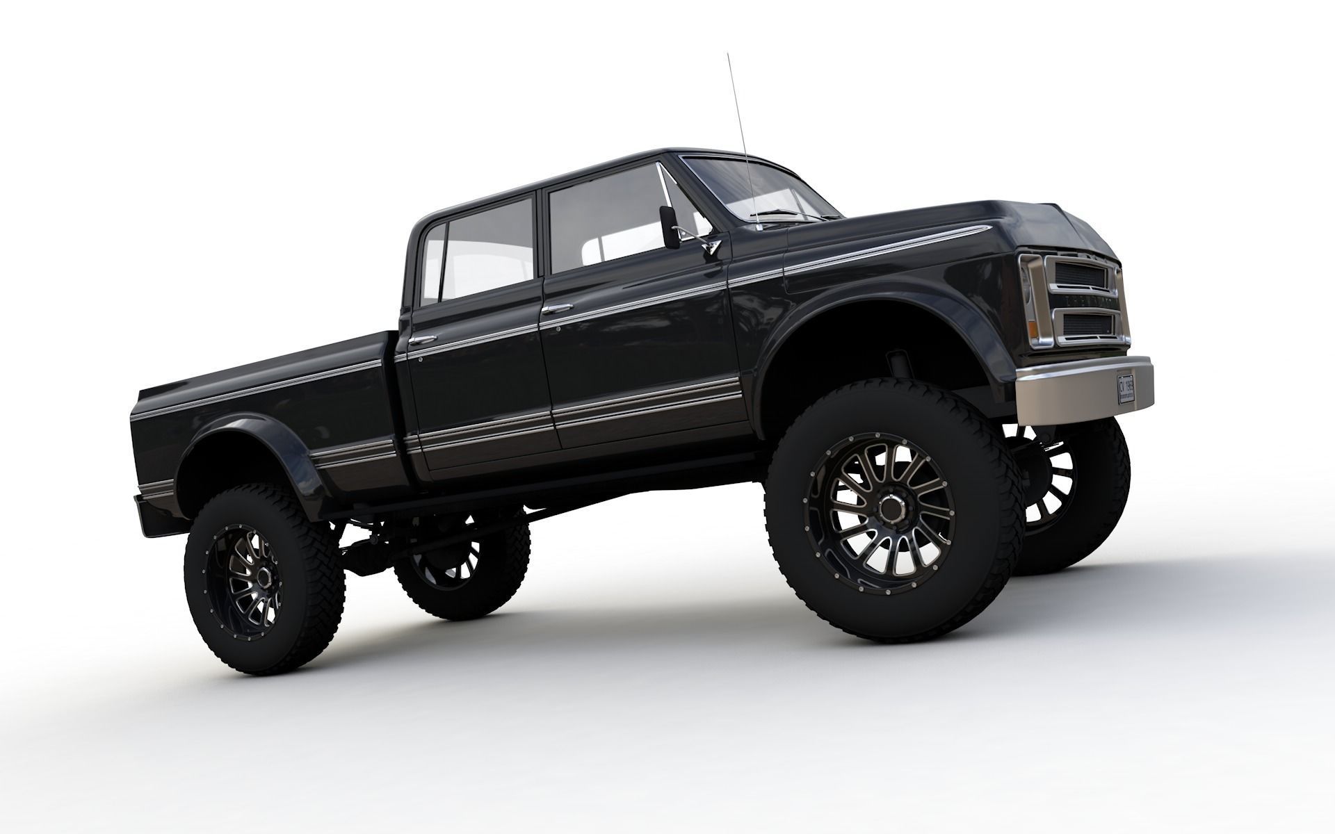 Chevy C40 Custom Pickup Truck 1969 3D model_9