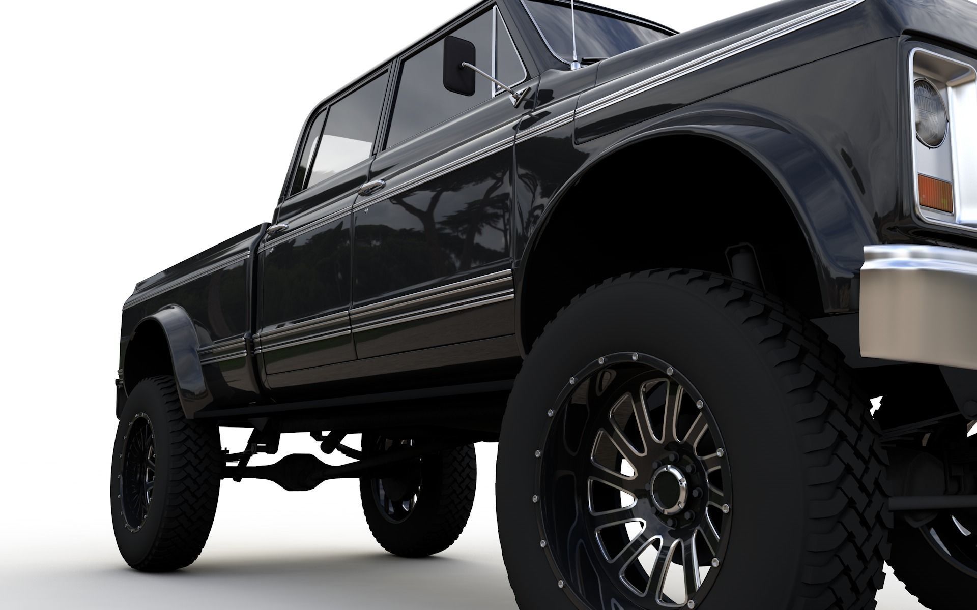 Chevy C40 Custom Pickup Truck 1969 3D model_8