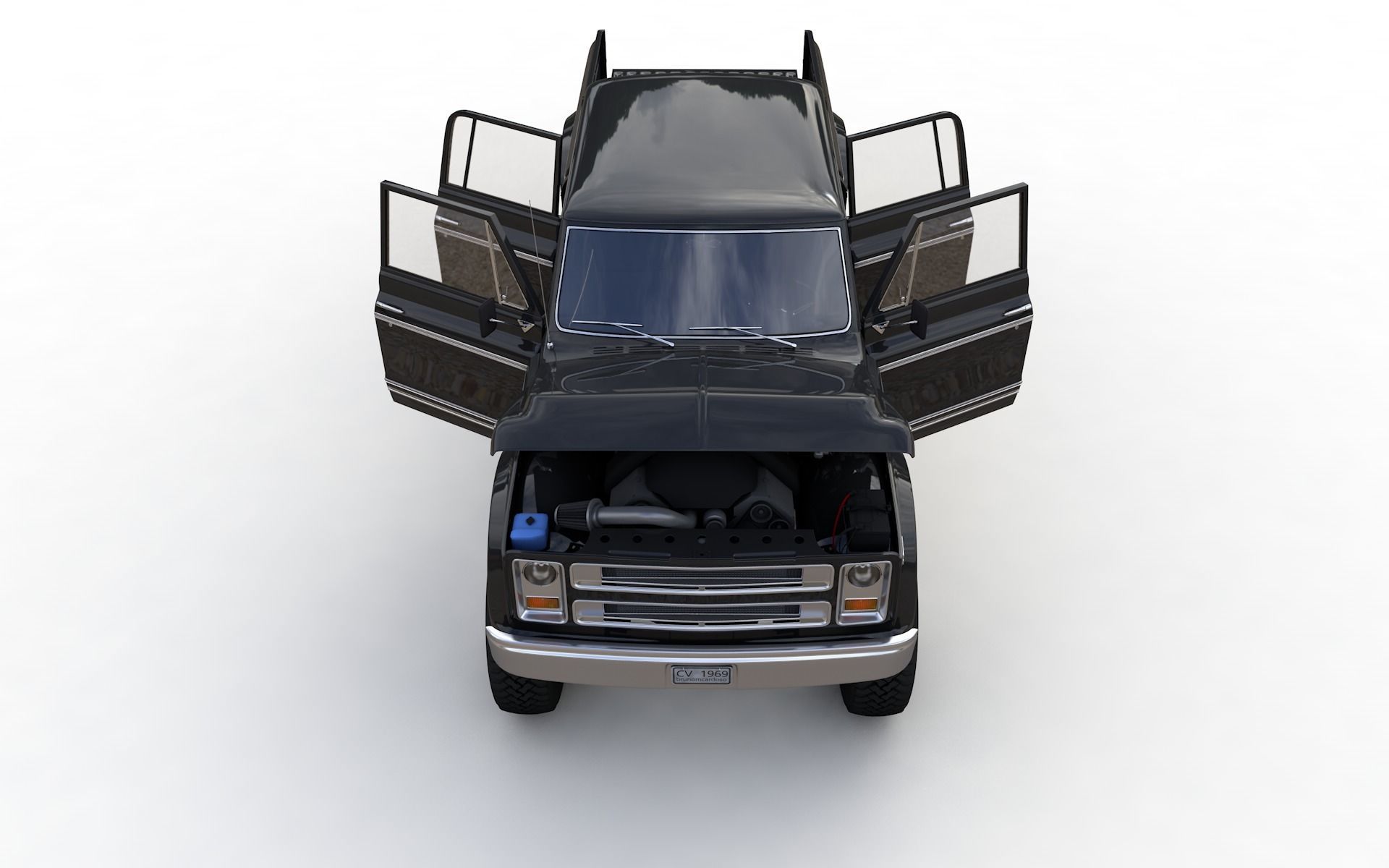 Chevy C40 Custom Pickup Truck 1969 3D model_12