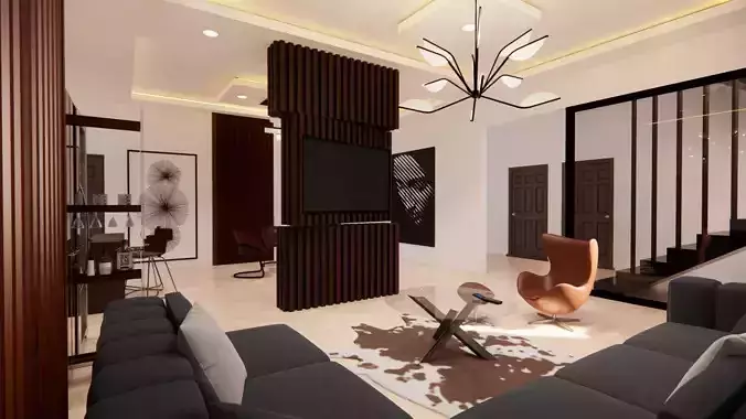 FIVE BEDROOM RESIDENTIAL HOUSE 3D model