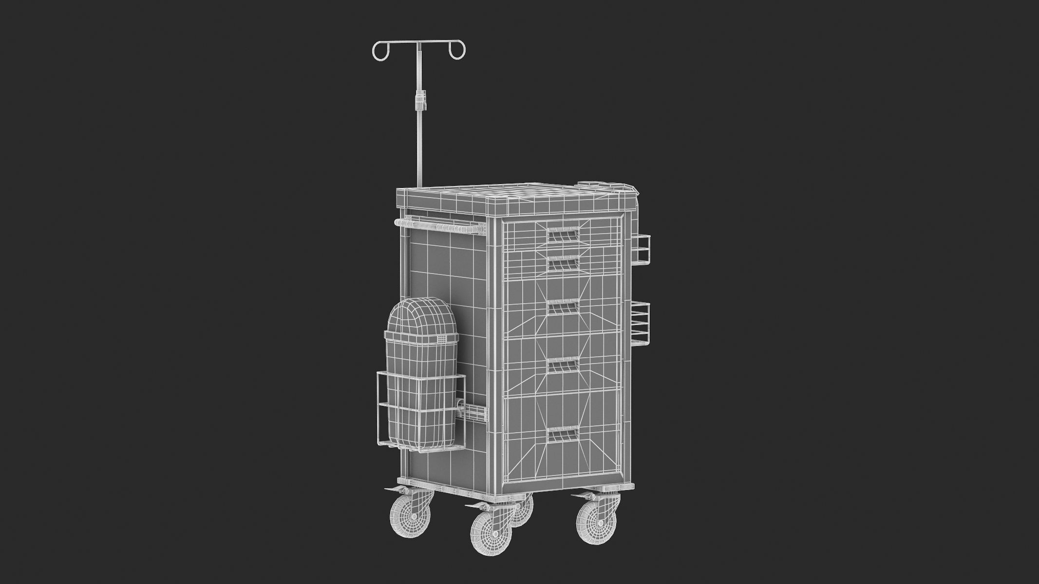 Medical Cart 02 PBR Realistic 3D model_10