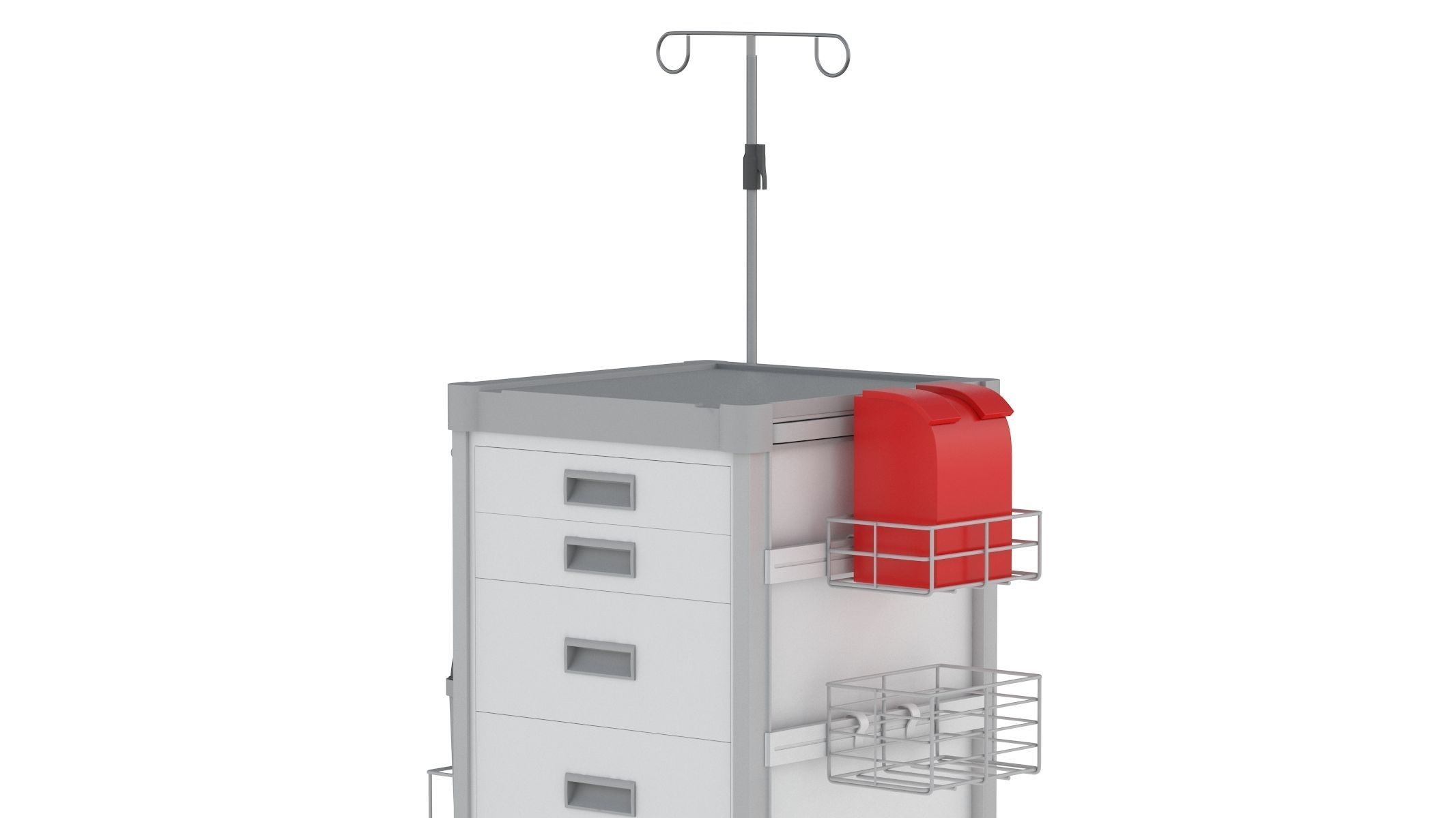 Medical Cart 02 PBR Realistic 3D model_9