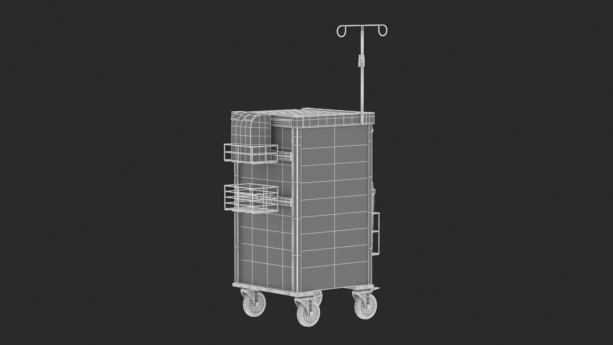 Medical Cart 02 PBR Realistic 3D model_13