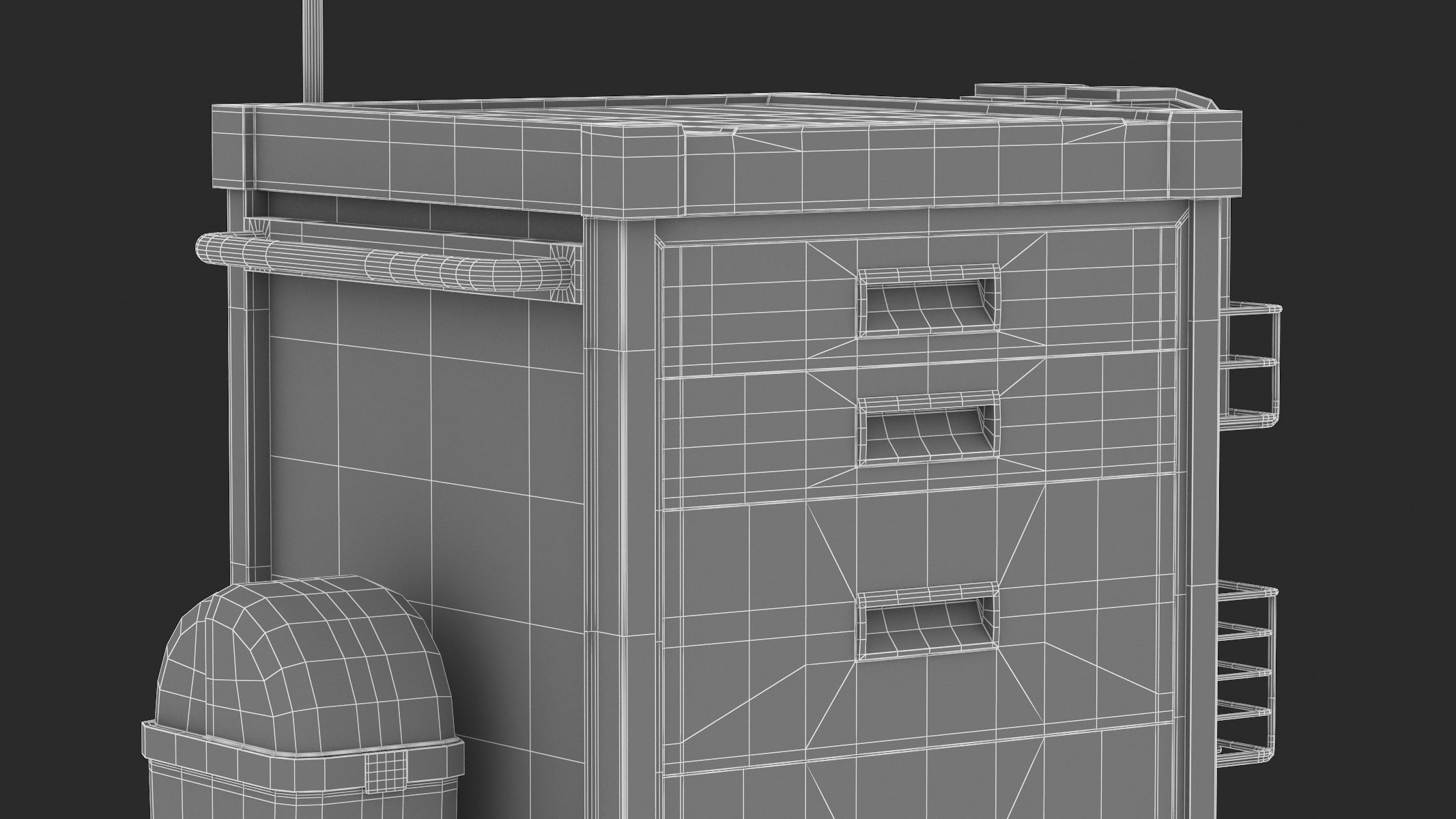 Medical Cart 02 PBR Realistic 3D model_15