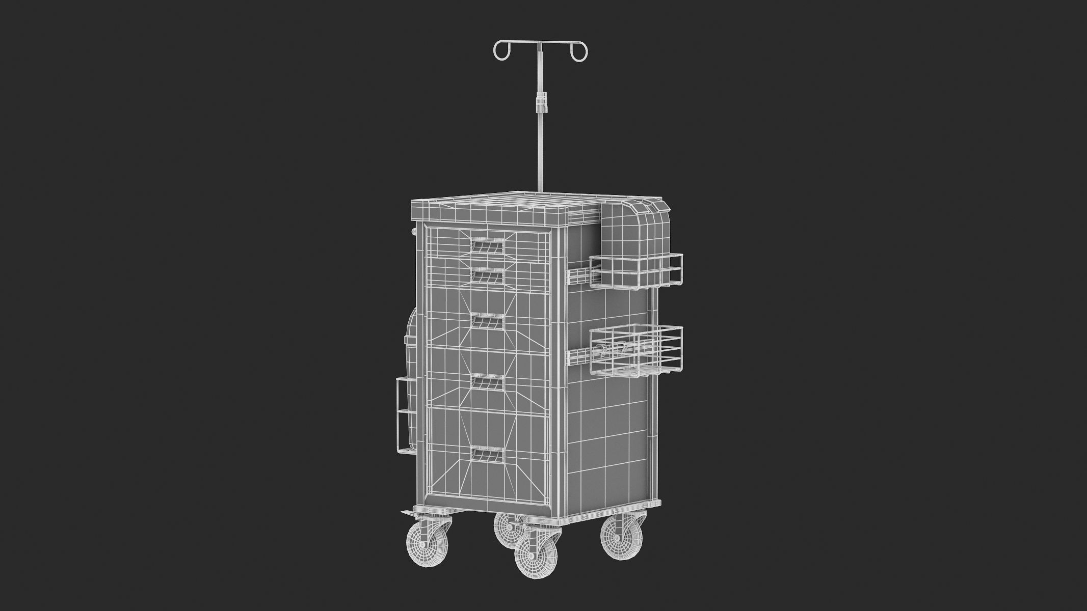 Medical Cart 02 PBR Realistic 3D model_14