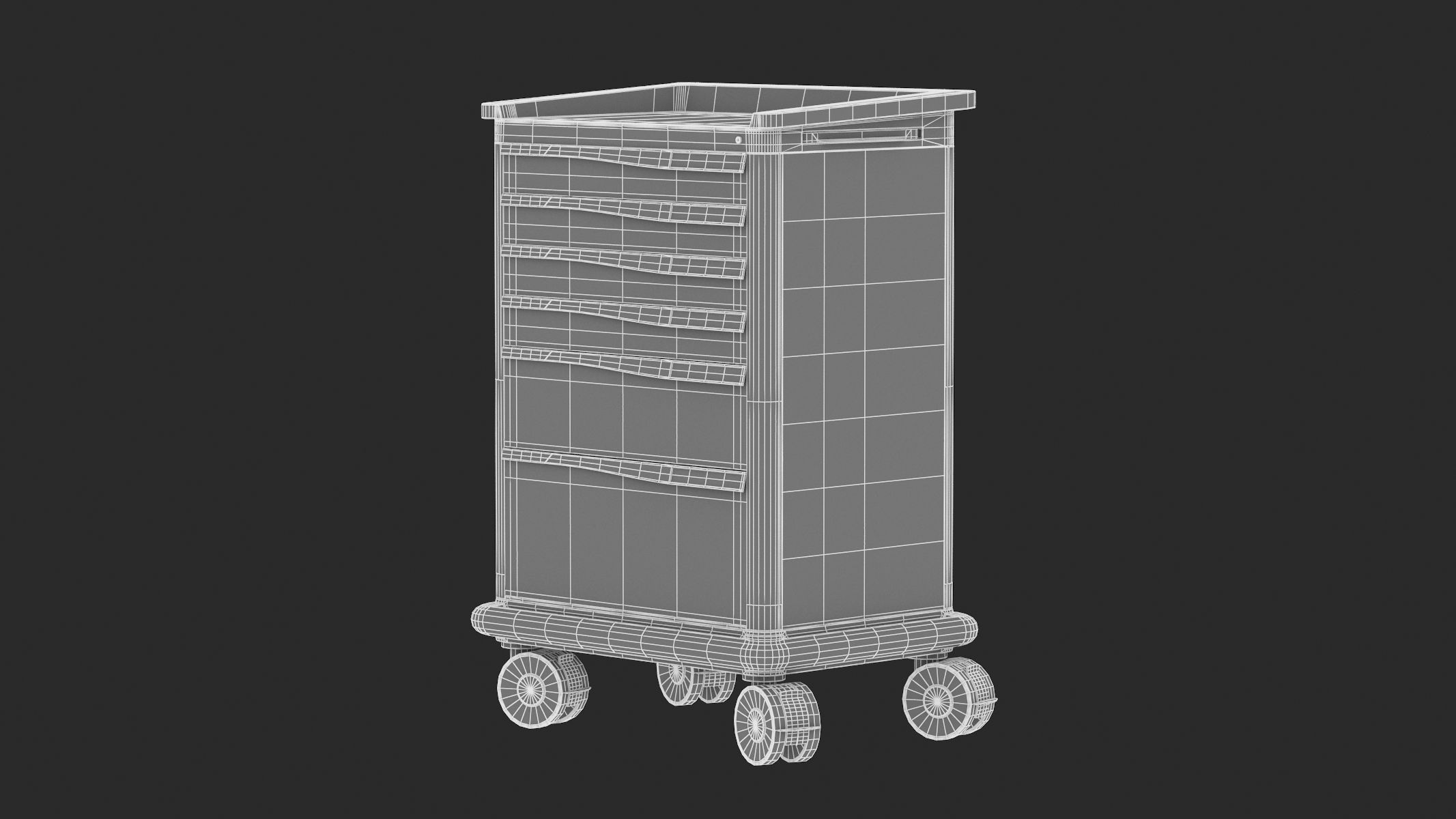 Medical Cart 03 PBR Realistic 3D model_14