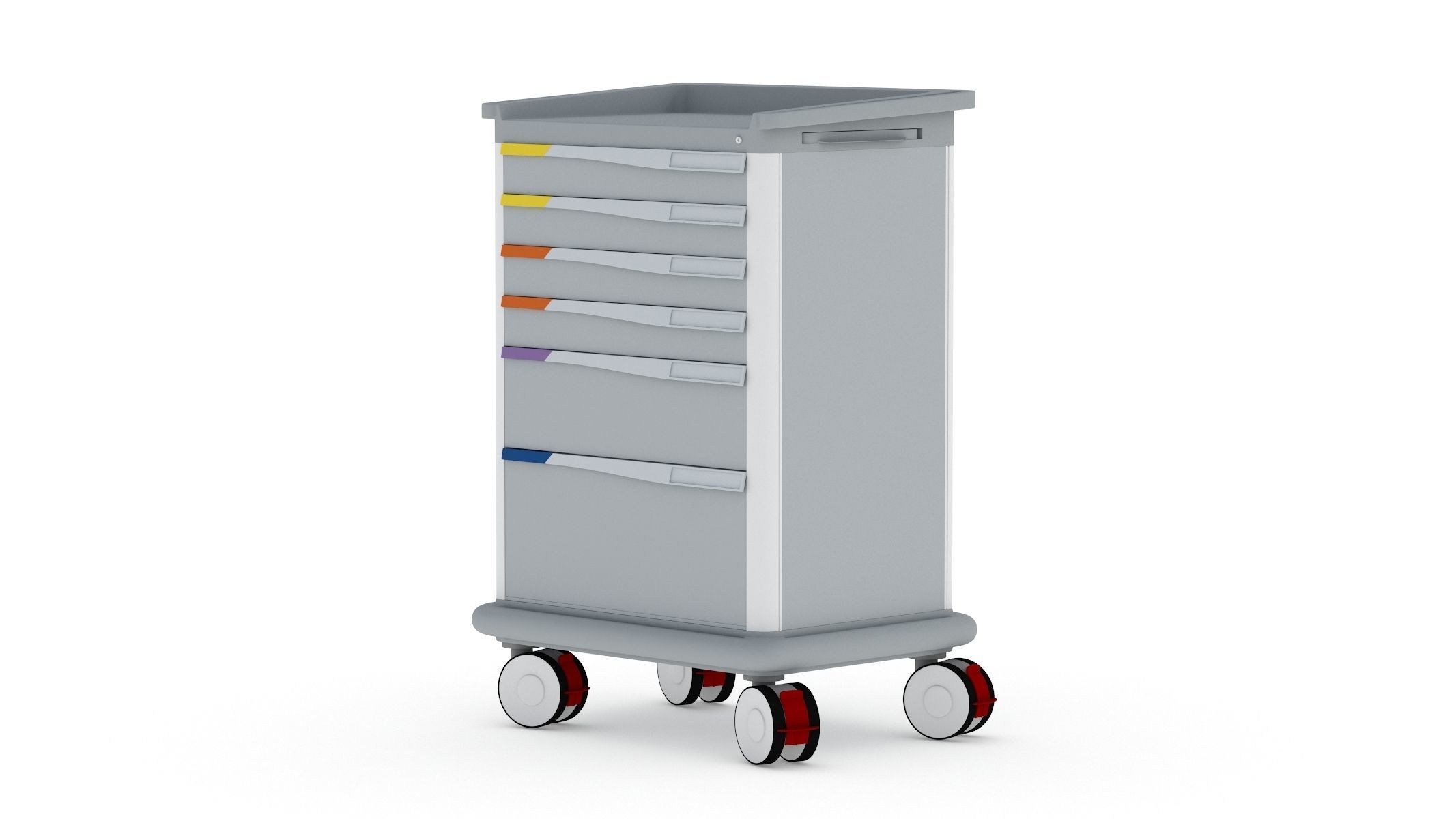 Medical Cart 03 PBR Realistic 3D model_4