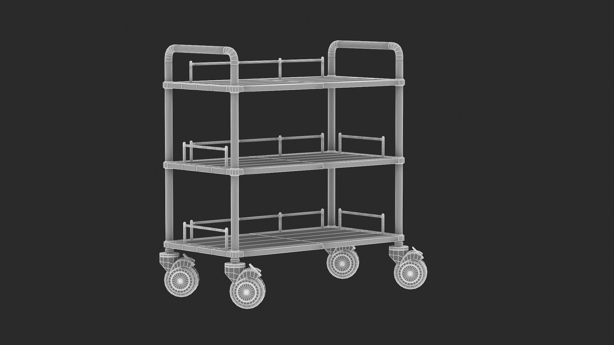 Medical Cart 04 PBR Realistic 3D model_12