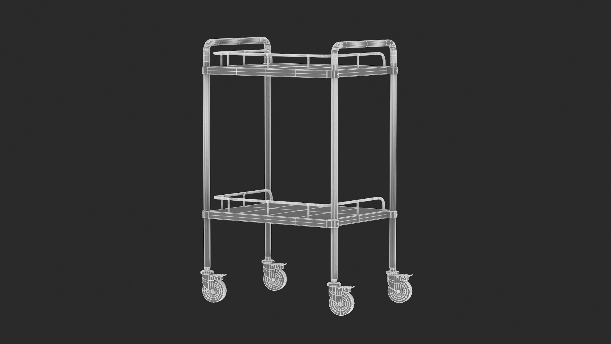 Medical Cart 05 PBR Realistic 3D model_7