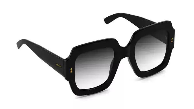 Square-frame sunglasses Gucci PBR Realistic