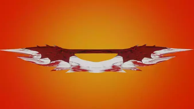 Dragon blade weapon PBR low-poly game ready 