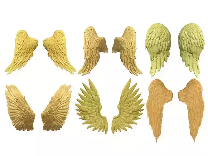 6 Wing Printable Set 3D Model Collection