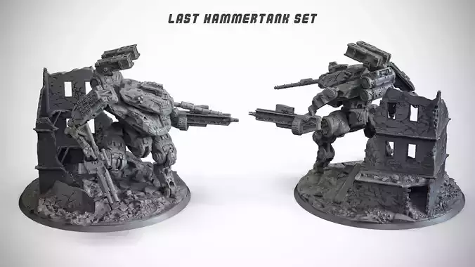 Last Hammer Tank 3d Printable Diorama 100mm