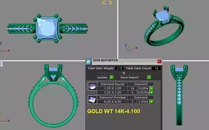 princess cut engagement ring