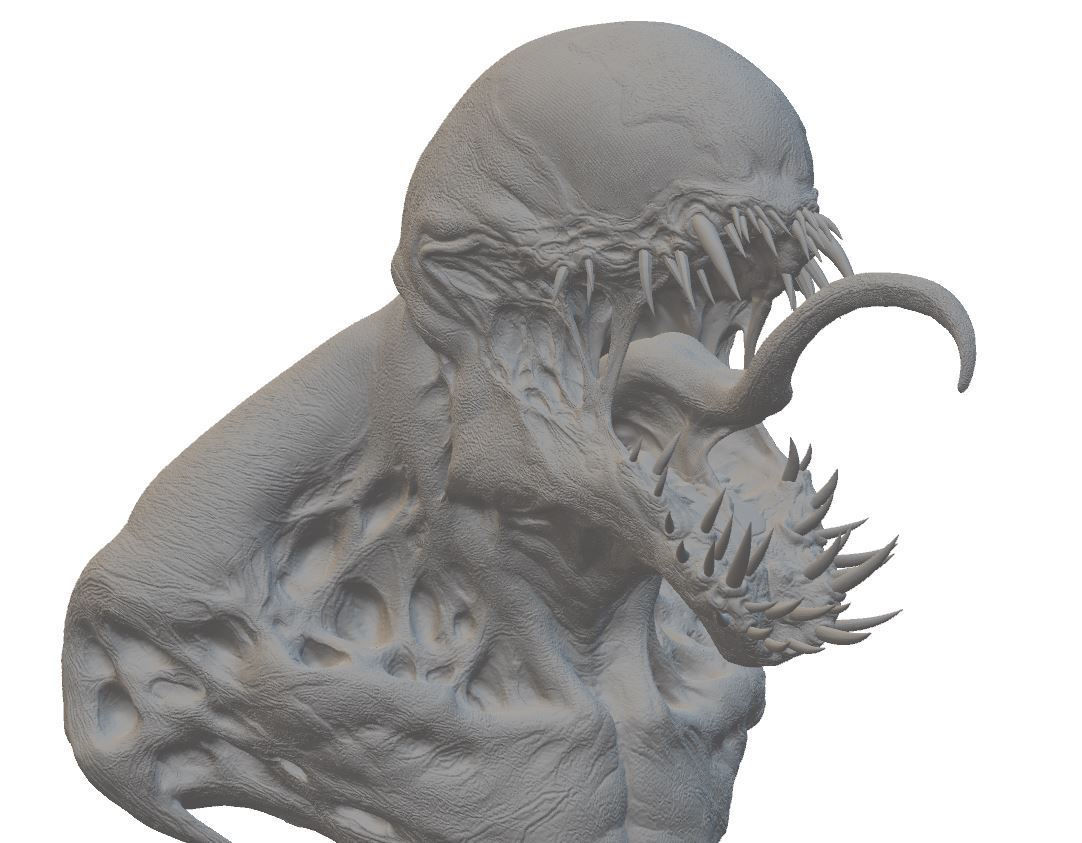 Venom Bust 3D Model Ready to Print 3D print model_1