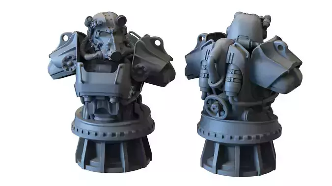 T60 Power Armor Bust 3d Printable