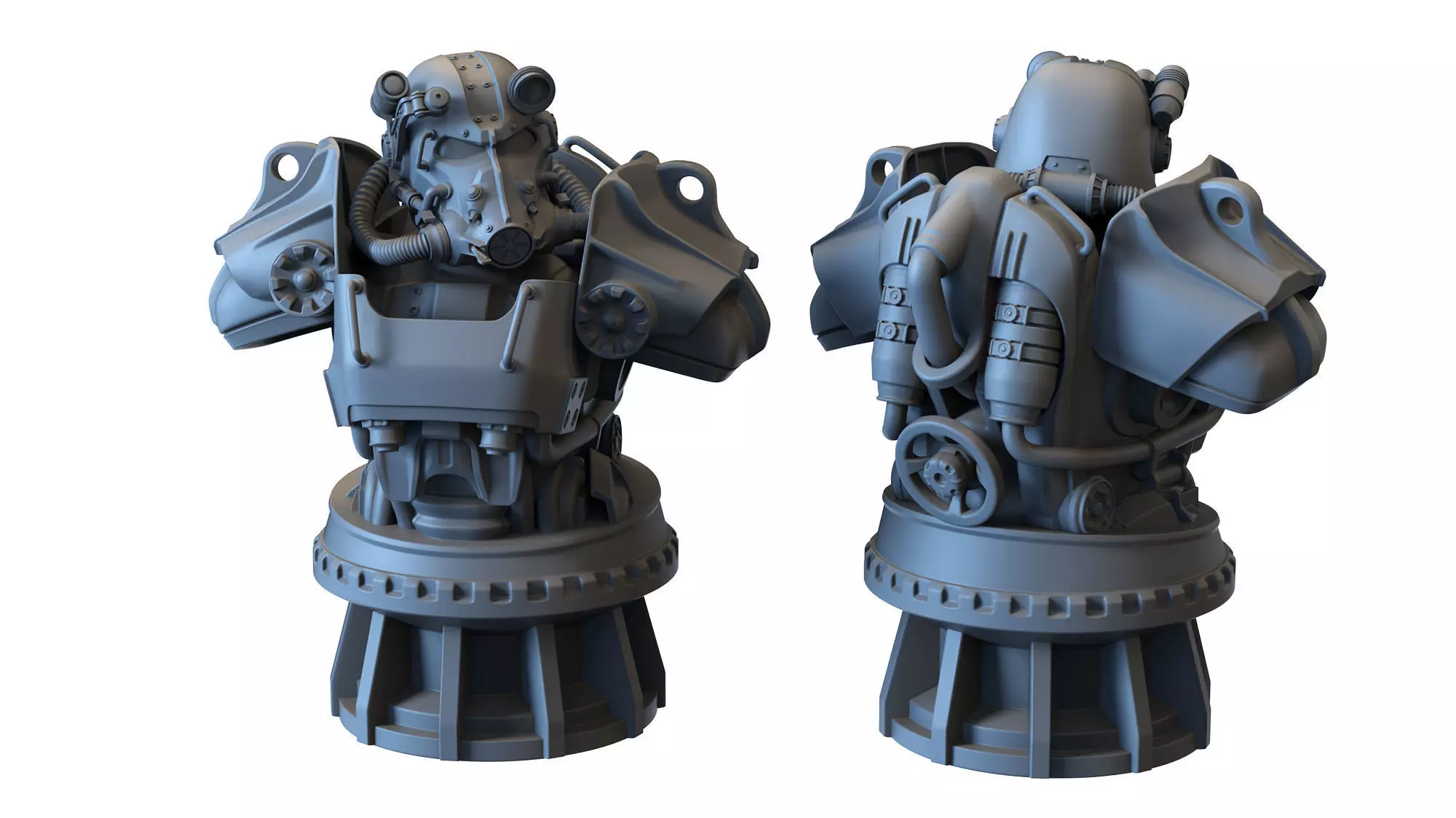 T60 Power Armor Bust 3d Printable 3D print model_0