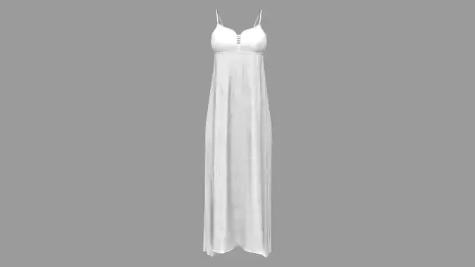 Summer Tank Dress Low-poly 3D model