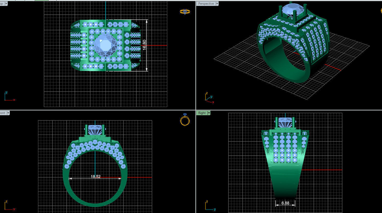 Ring 84  3D print model_6