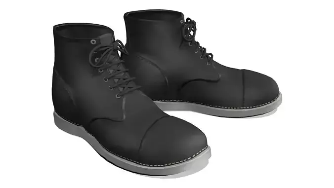 Men Black Lace-Up Ankle Boots